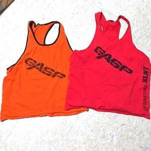 Lot of 2 Men Gasps inc Pro Bodybuilder Tank tops M